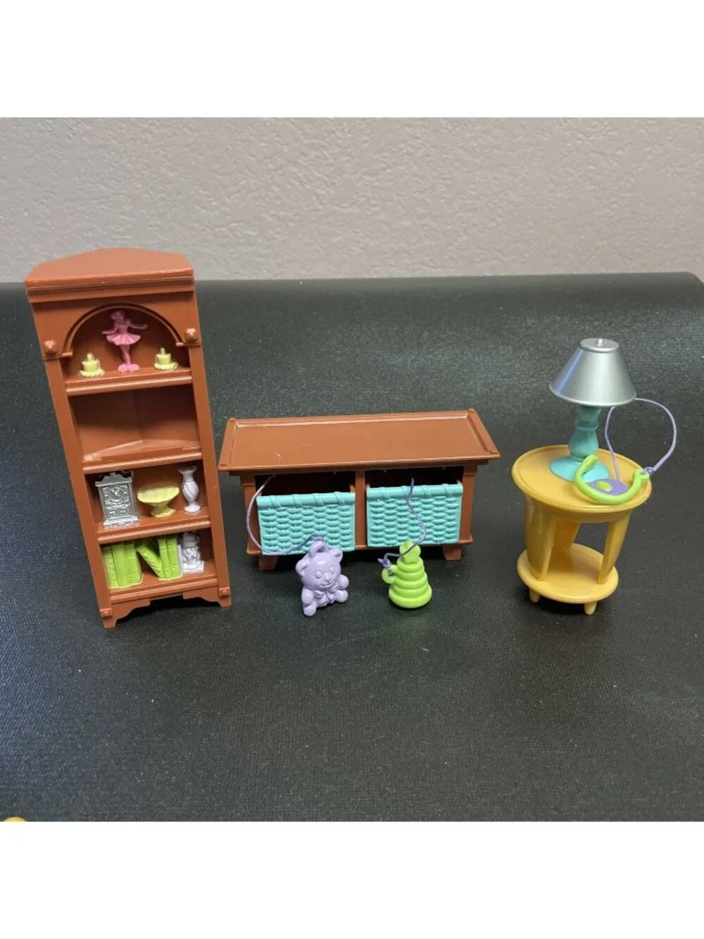 Fisher Price Loving Family Table Lamp CD Player Corner Bookcase Toy Box
